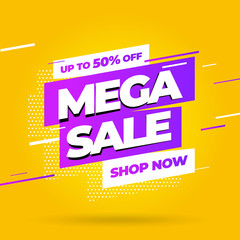 Fototapeta premium Sale banner template design, Big sale special offer. Vector illustration.