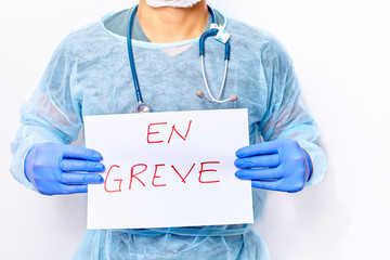 médecin en grève (personnel médical à l'hopital) - 204498736