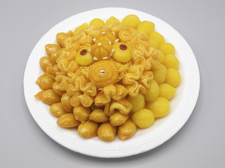 Thai Traditional Desserts White background