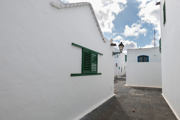 recreation of a fishing village in Costa Teguise, Lanzarote Island, Spain