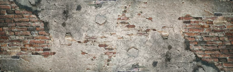 Deurstickers Bakstenen muur Oude bakstenen muur textuur achtergrond