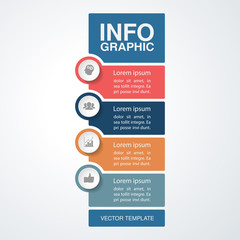 Vector infographic template for diagram, graph, presentation, chart, business concept with 4 options.