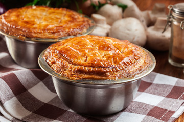 Fresh beef stew pie