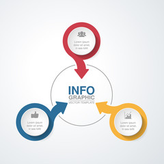 Vector infographic template for diagram, graph, presentation, chart, business concept with 3 options.