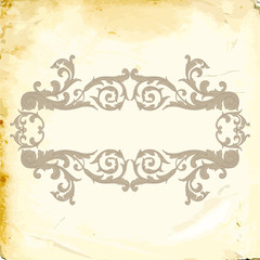 Vector baroque of vintage elements for design. 