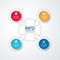 Vector infographic template for diagram, graph, presentation, chart, business concept with 4 options.
