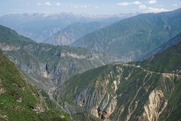 Naklejka premium Colca Canyon in Arequipa Region Hiking Peru