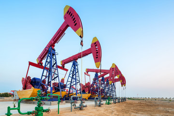 oilfield with pump units