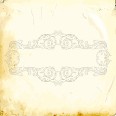 Vector baroque of vintage elements for design. 