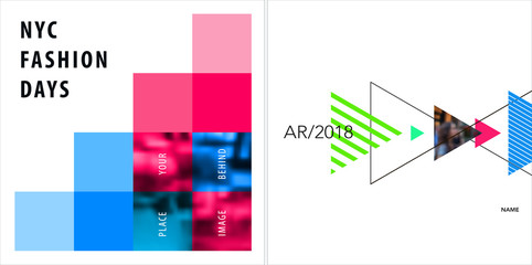 Abstract design of colourful vector elements for modern background with square shapes for business branding summer.