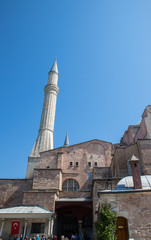 Fototapeta na wymiar view of Hagia Sophia Museum from the courtyard