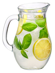 Basil lemon detox water pitcher