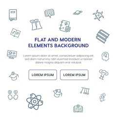 science, education outline vector icons and elements background concept on white background.Multipurpose use on websites, presentations, brochures and more