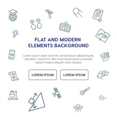 science, education outline vector icons and elements background concept on white background.Multipurpose use on websites, presentations, brochures and more