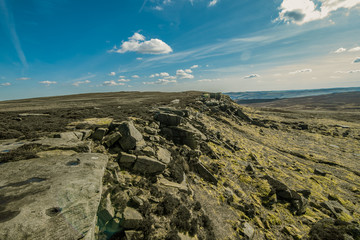 Skalne zbocze Peak District, Wielka Brytania.  © DawidDobosz