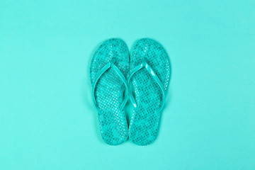 flip flops. Top view