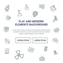 science, education outline vector icons and elements background concept on white background.Multipurpose use on websites, presentations, brochures and more