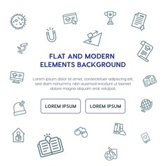 science, education outline vector icons and elements background concept on white background.Multipurpose use on websites, presentations, brochures and more