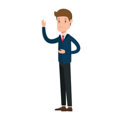 Fototapeta premium businessman sad avatar character vector illustration design