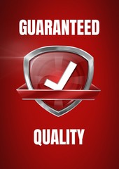 Guaranteed quality icon with correct tick