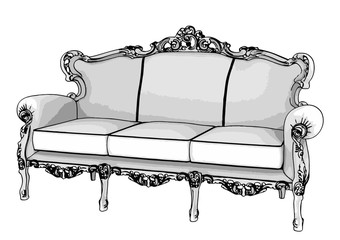 sketch of couch vector