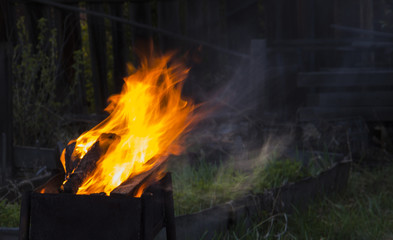 burning fire, barbecue