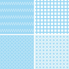 4 different seamless patterns.