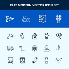 Modern, simple vector icon set with direction, ocean, bank, winner, character, happy, cartoon, summer, cell, sea, woman, technology, telephone, fashion, email, travel, bag, home, move, internet icons