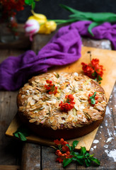 Rhubarb Almond Cake