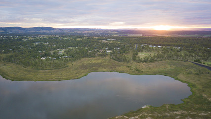 Aerial view of dam