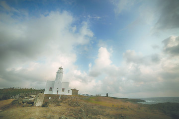 Fototapeta na wymiar Sinop inceburun deniz feneri Lighthouse