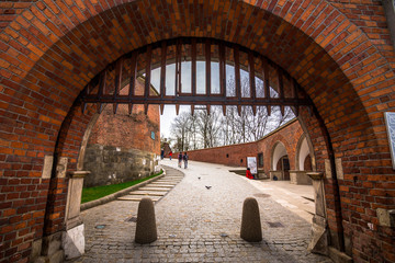 Wawel castle famous landmark in Krakow Poland. 