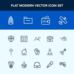 Modern, simple vector icon set with location, element, white, house, shield, mobile, home, architecture, air, telephone, business, electric, ventilator, timetable, schedule, calendar, nature icons