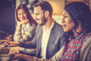 Team work. Business people.