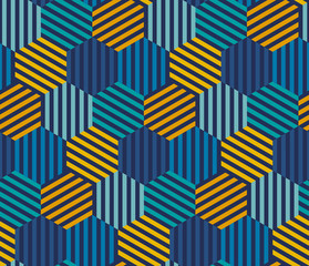 vintage color hexagon pattern seamless pattern