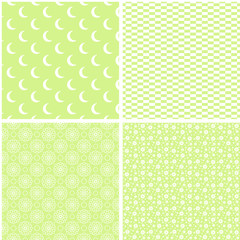 Retro different seamless patterns.