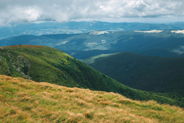 View from Mount Hoverla in the Carpathians