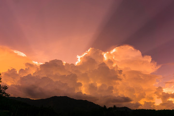 beautiful sky after the sunset