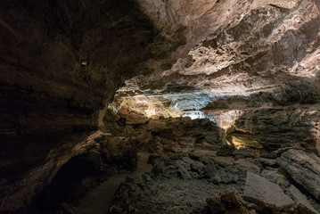 Fototapeta na wymiar Cueva de los Verdes (Cave of the Greens) Lanzarote, Spain