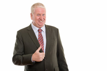 Studio shot of mature man