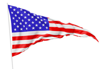 National triangular flag of USA