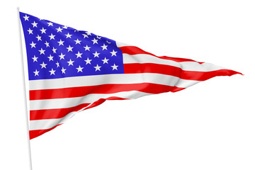 Triangular flag of USA