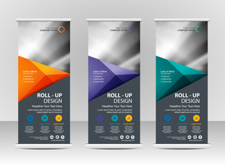 Roll up banner stand template design