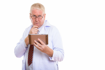 Studio shot of mature man