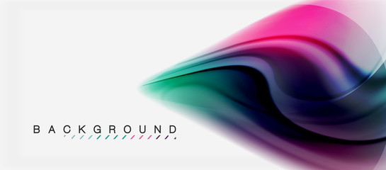 Swirl fluid flowing colors motion effect, holographic abstract background