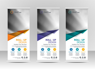 Roll up banner stand template design