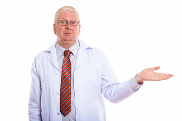 Studio shot of mature man