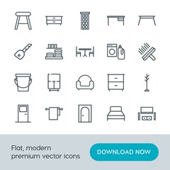 Modern Simple Set of buildings, furniture, housekeeping Vector outline Icons. Contains such Icons as  security,  soft, door,  door,  jar and more on white background. Fully Editable. Pixel Perfect.