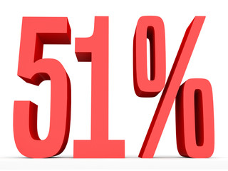 Fifty one percent off. Discount 51 %.