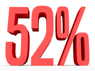 Fifty two percent off. Discount 52 %.